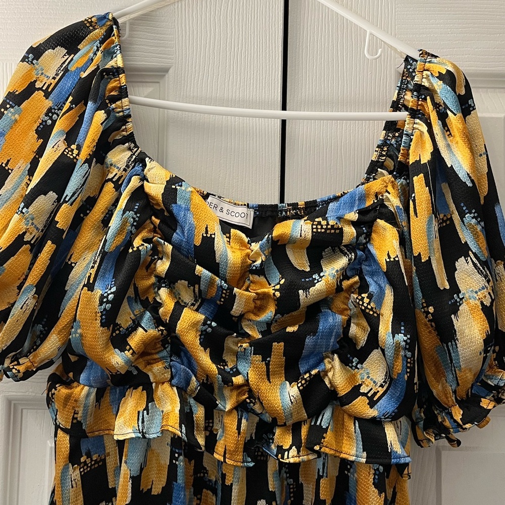 Piper and Scoot Abstract Midi Dress Large - Picture 6 of 10
